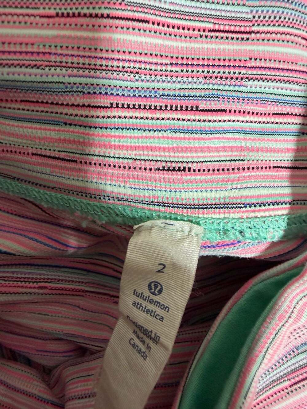 Lululemon Wunder Under Pant III Luxtreme in Cyber Stripe Flash Light Menthol - Picture 3 of 3
